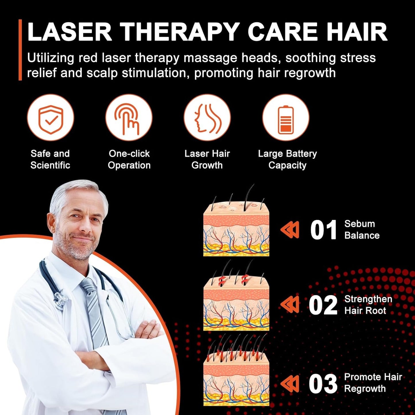 TheraScalp™ - Amazing Red Light Therapy Comb