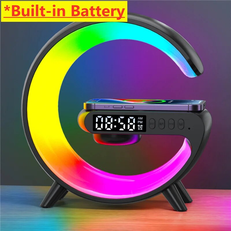 LumiCharge™ Pro - Amazing RGB Bluetooth Wireless Charger Alarm Clock