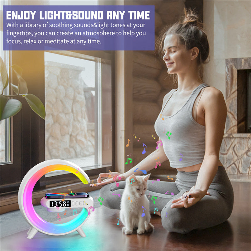 LumiCharge™ Pro - Amazing RGB Bluetooth Wireless Charger Alarm Clock