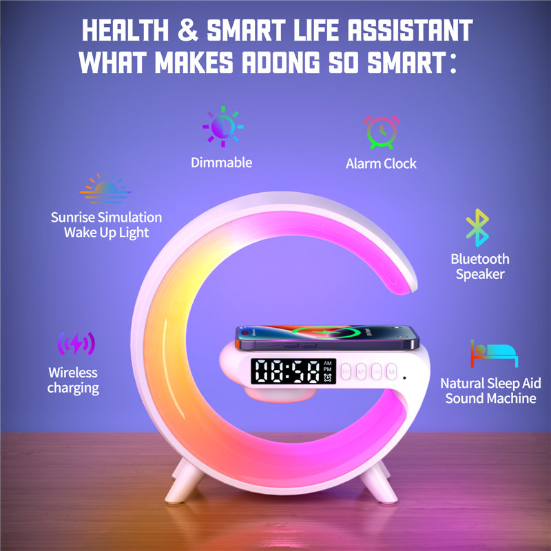 LumiCharge™ Pro - Amazing RGB Bluetooth Wireless Charger Alarm Clock